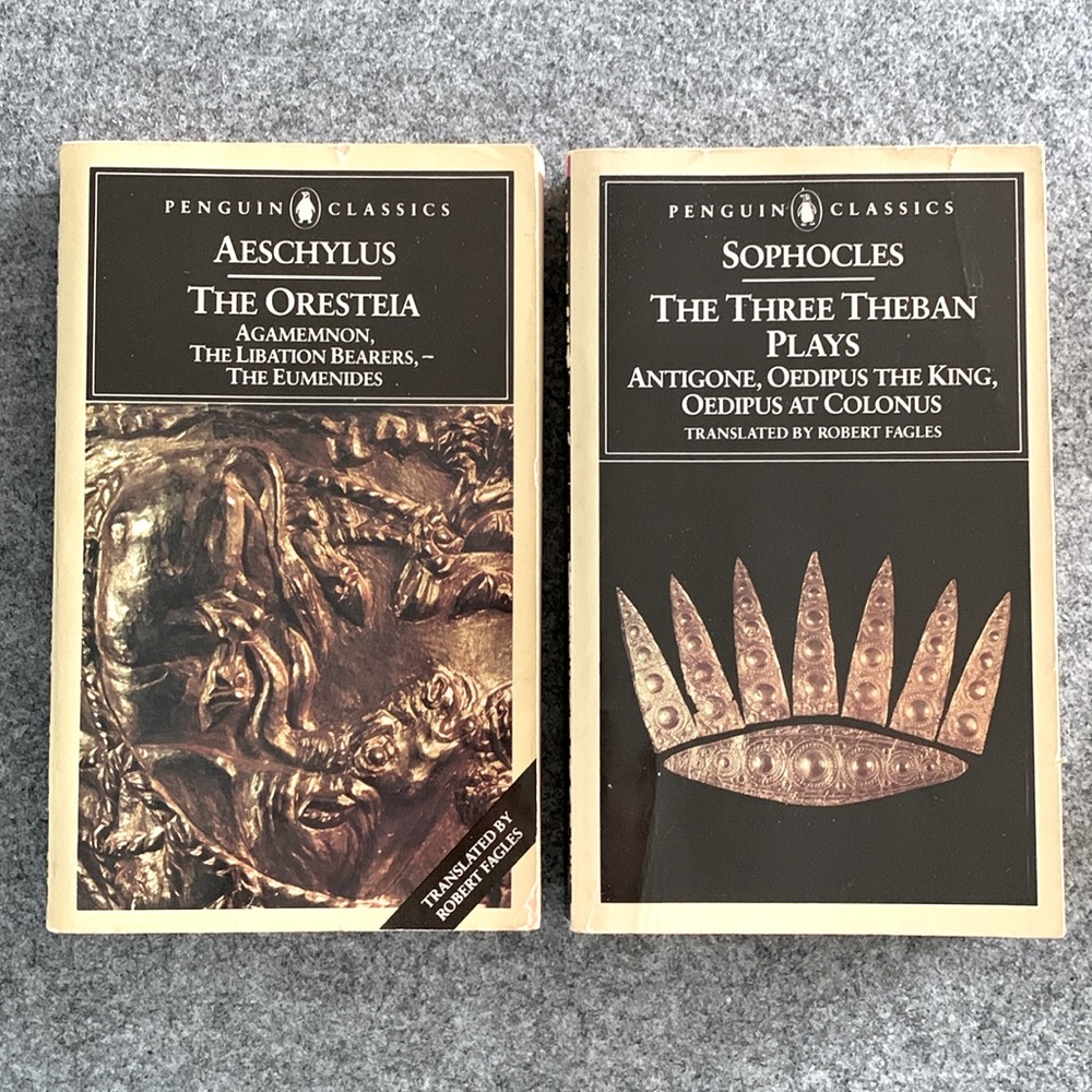 Paperbacks - The Three Theban Plays by Sophocles and The Oresteia by Aeschylus
